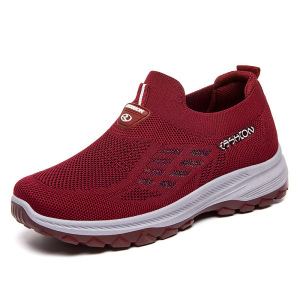Tênis esportivo Flyknit masculino, vermelho