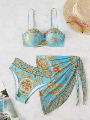 Conjunto de roupa de banho em poliéster