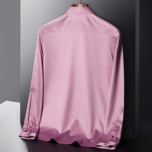 Camisa elástica masculina misturada com fibra sintética branca