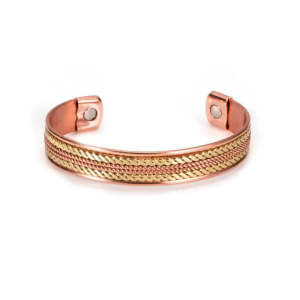 Pulseira ajustável de cobre para senhora