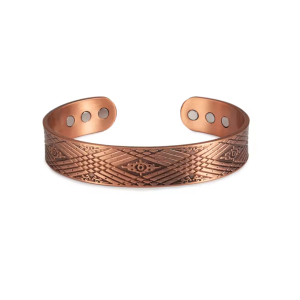 Nova pulseira de cobre vermelha masculina