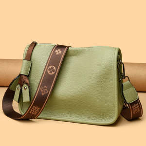 Bolsa de ombro feminina PU de grande capacidade