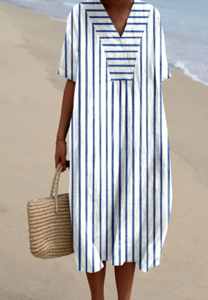 Vestido estampado de moda de poliéster feminino