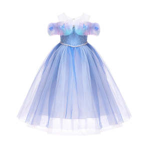 Um vestido de algodão elegante e bonito para crianças Set