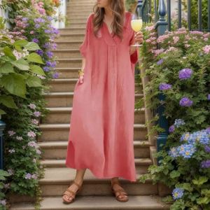 Vestido casual de algodão