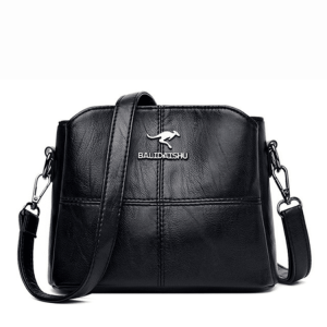 Bolsa de ombro feminina de couro artificial