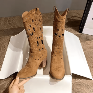 Botas de Moda Feminina em Camurça