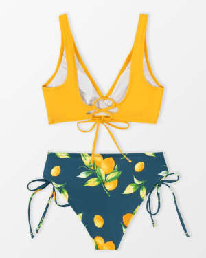 Conjunto de maiô feminino de poliéster