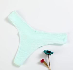 Women's pure cotton solid color thong
