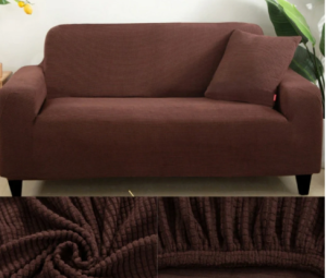Suede solid color sofa cover