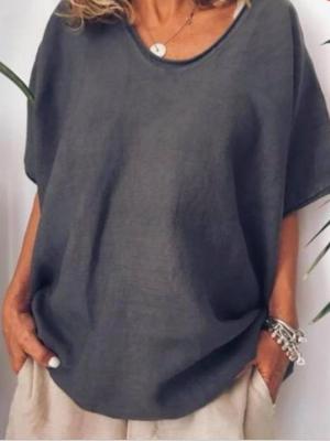 Women's polyester solid color top