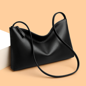Bolsa de ombro feminina de couro genuíno verde