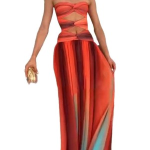 Women's polyester knitted dress