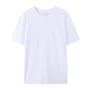 Camiseta masculina de manga curta 100% algodão branco  sem marca para esportes juvenis