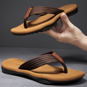 Chinelo de praia masculino, de borracha, preto, tamanho 50