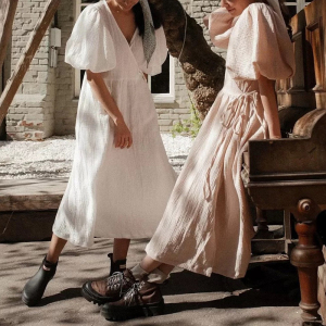 Vestido casual branco feminino, 100% algodão
