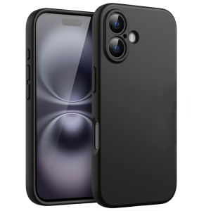 Caso de telefone de borda de silicone preto