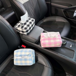 Mini caixa organizadora de papel para carro, preta