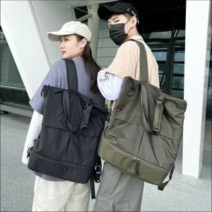 Mochila masculina verde de grande capacidade