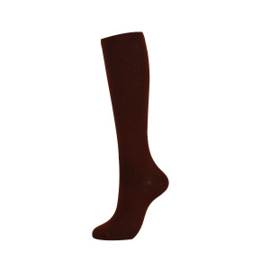 Meia de poliéster masculina 32 meias de pressão cor café L / XL
