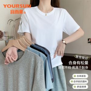 Camiseta Feminina de Malha de Algodão (Sem Marca, Básica, Tamanho XXL)